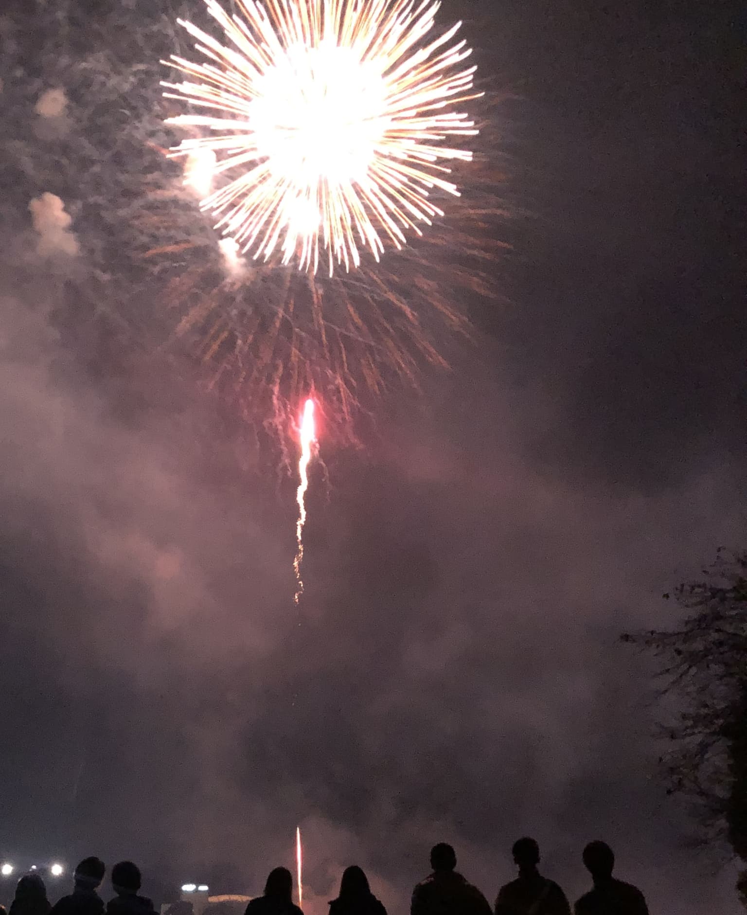Bouzas fireworks seen from the boat